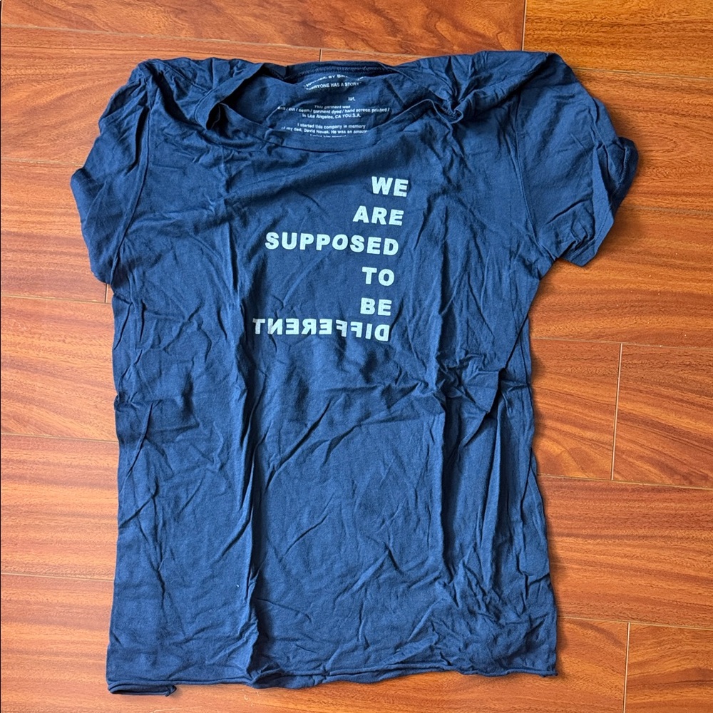 good hYOUman Navy Blue Logo Tee